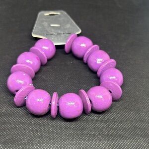 Vibrant Purple Beaded Bracelet